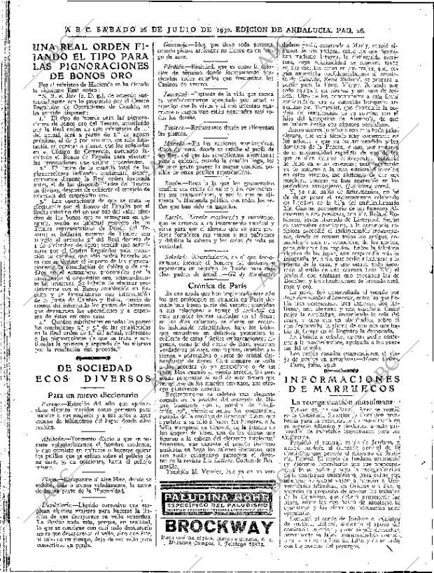 ABC SEVILLA 26-07-1930 página 16