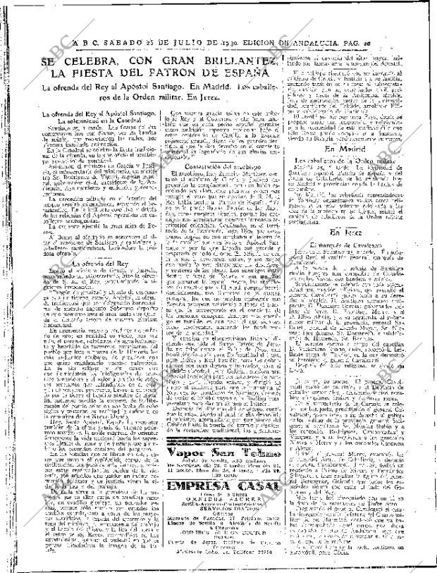 ABC SEVILLA 26-07-1930 página 20