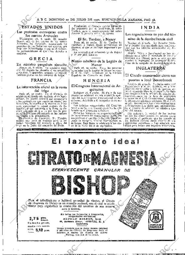 ABC MADRID 27-07-1930 página 38