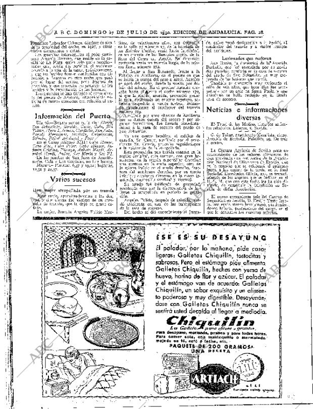 ABC SEVILLA 27-07-1930 página 28