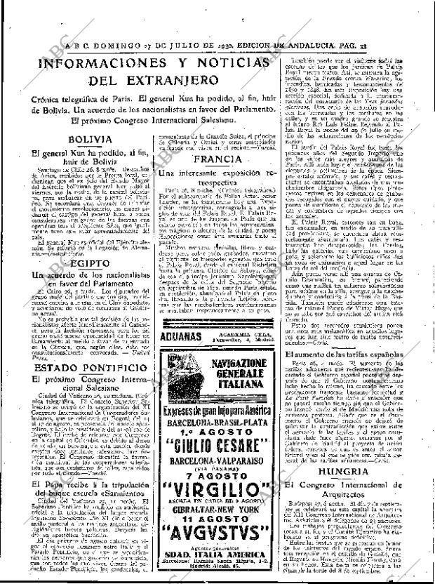 ABC SEVILLA 27-07-1930 página 33