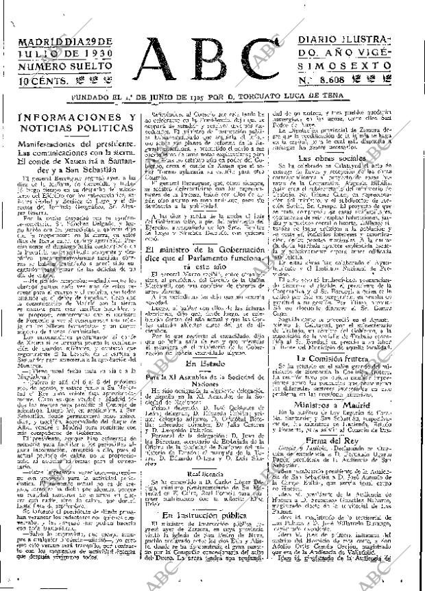 ABC MADRID 29-07-1930 página 19