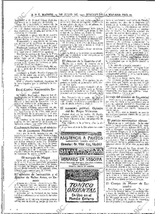 ABC MADRID 29-07-1930 página 20