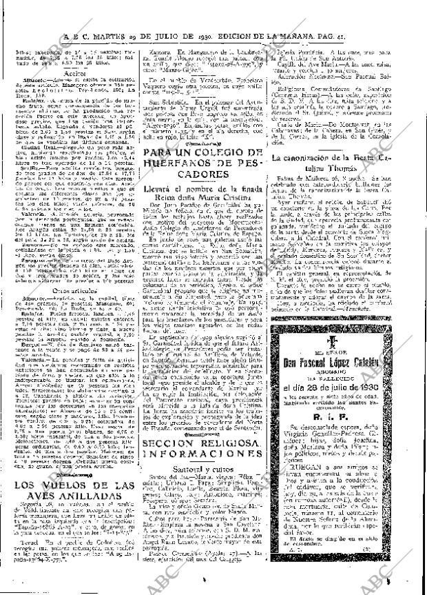 ABC MADRID 29-07-1930 página 41