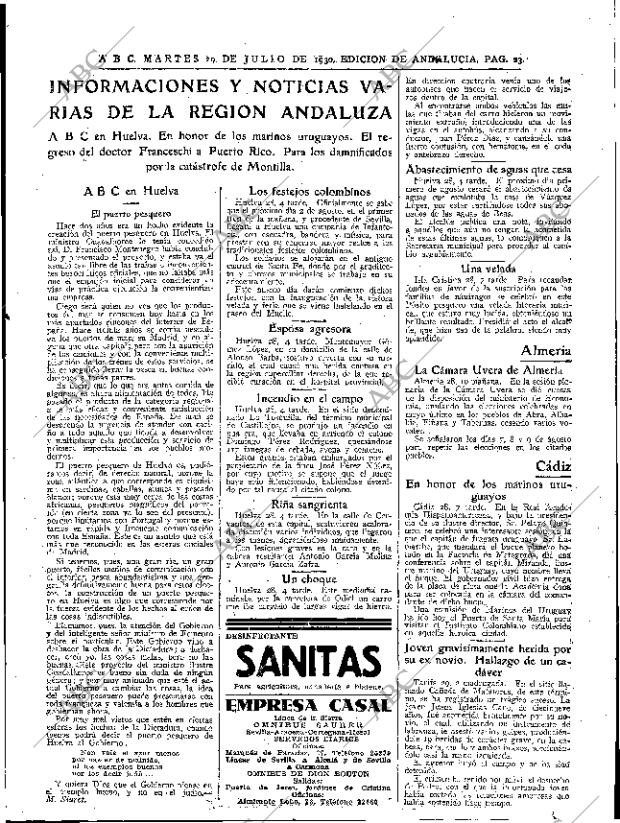 ABC SEVILLA 29-07-1930 página 23