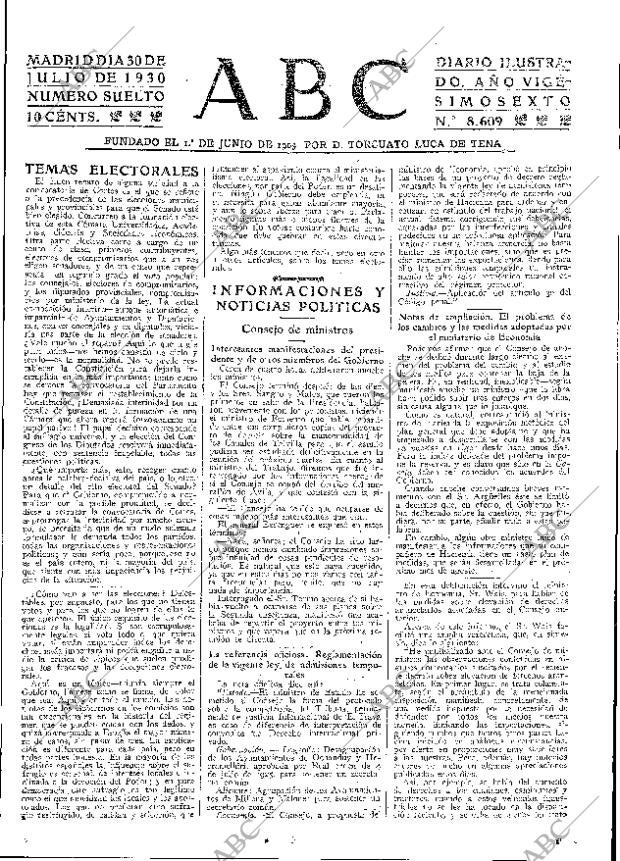 ABC MADRID 30-07-1930 página 15