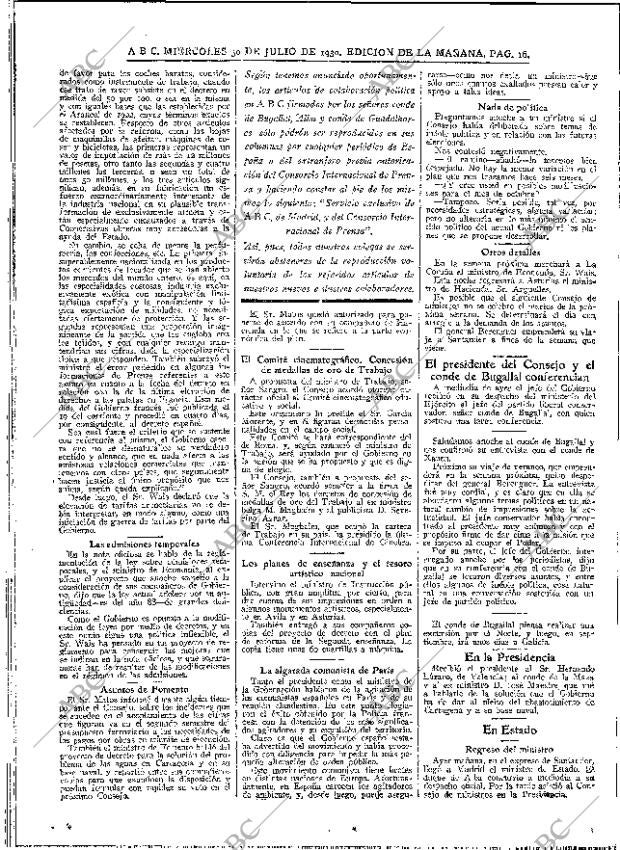 ABC MADRID 30-07-1930 página 16