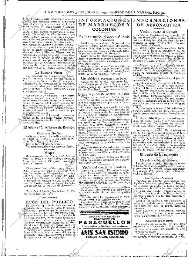 ABC MADRID 30-07-1930 página 20
