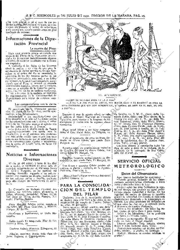ABC MADRID 30-07-1930 página 25
