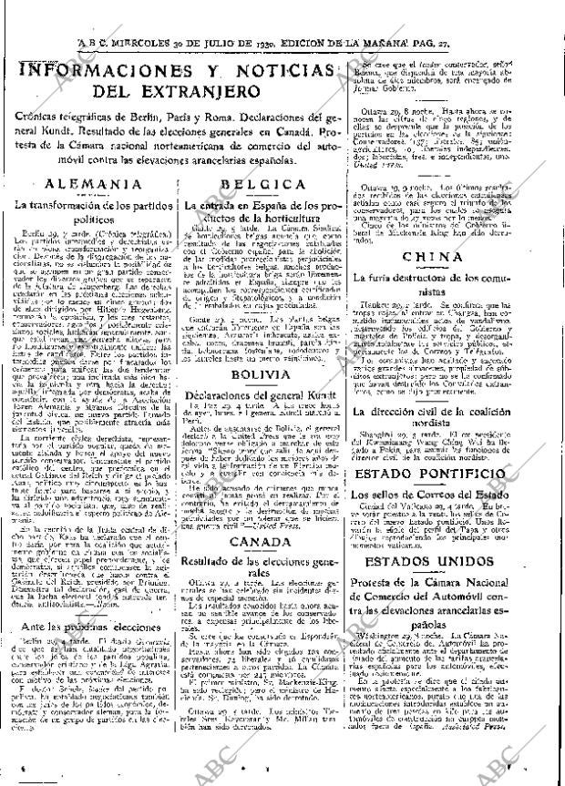 ABC MADRID 30-07-1930 página 27