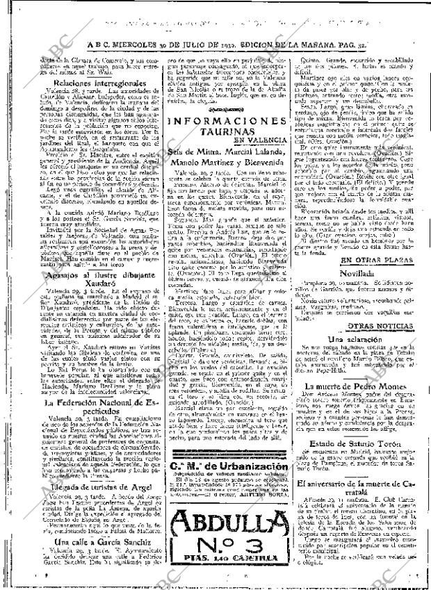 ABC MADRID 30-07-1930 página 32