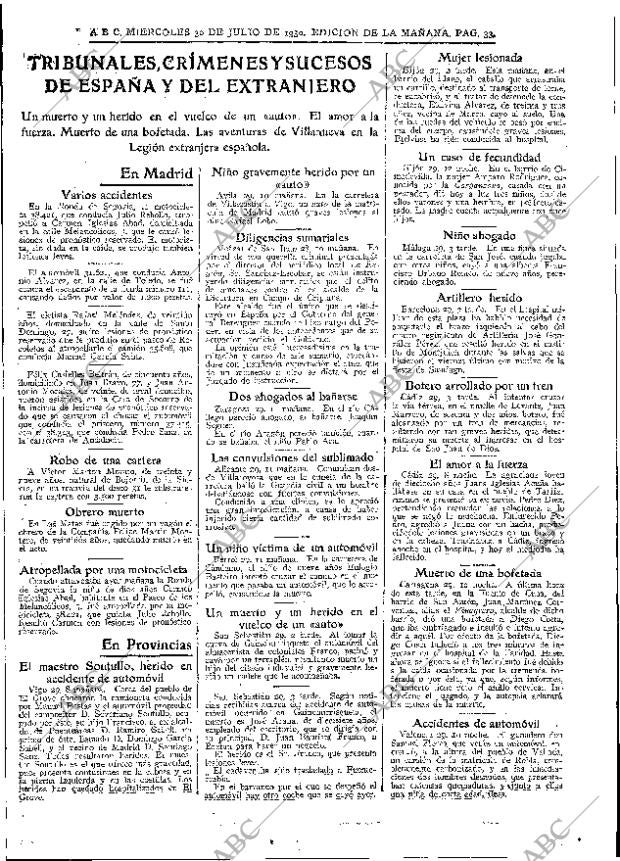 ABC MADRID 30-07-1930 página 33
