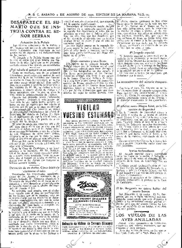 ABC MADRID 02-08-1930 página 21