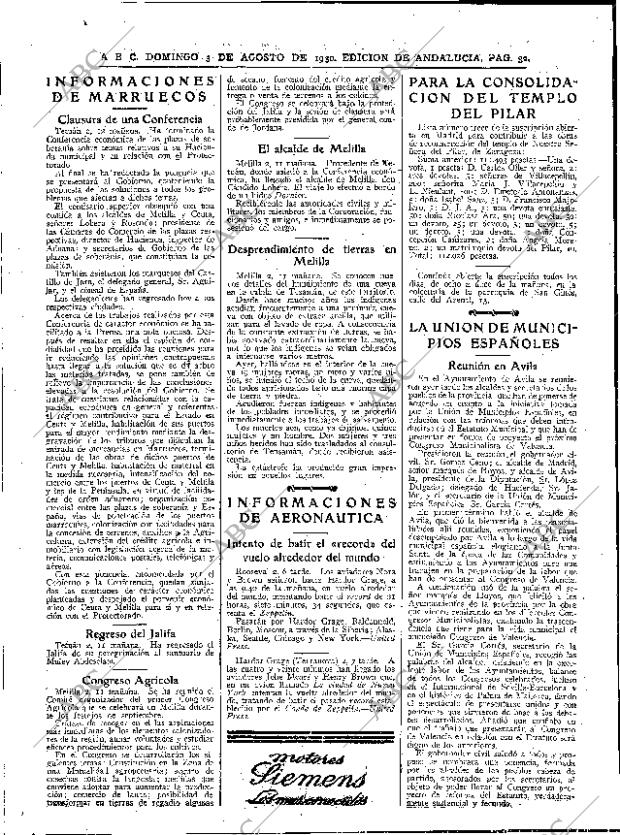 ABC SEVILLA 03-08-1930 página 32