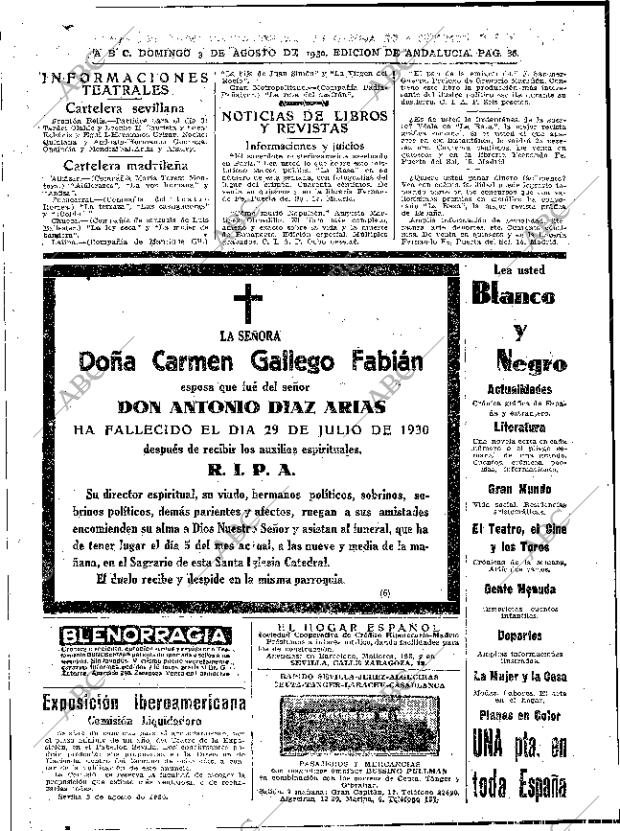 ABC SEVILLA 03-08-1930 página 36