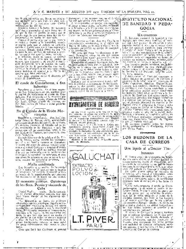 ABC MADRID 05-08-1930 página 22