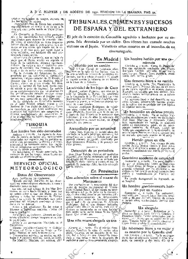 ABC MADRID 05-08-1930 página 31