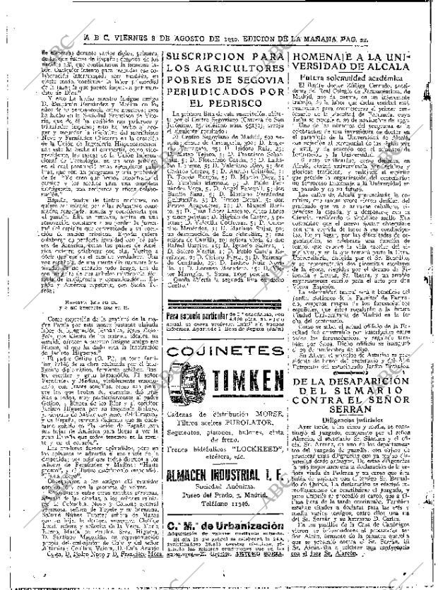 ABC MADRID 08-08-1930 página 22