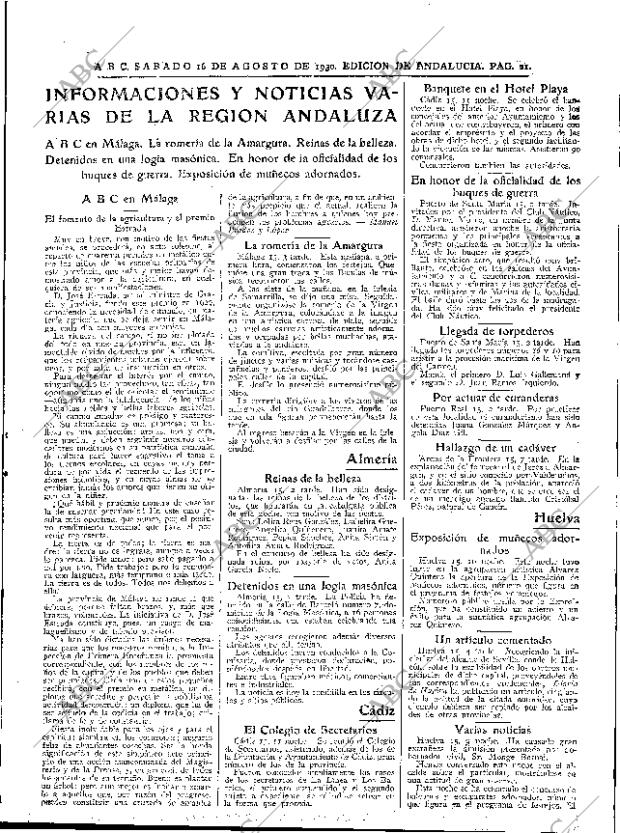 ABC SEVILLA 16-08-1930 página 21