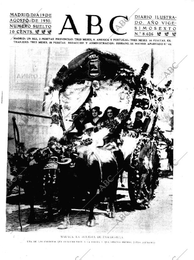 ABC MADRID 19-08-1930 página 1