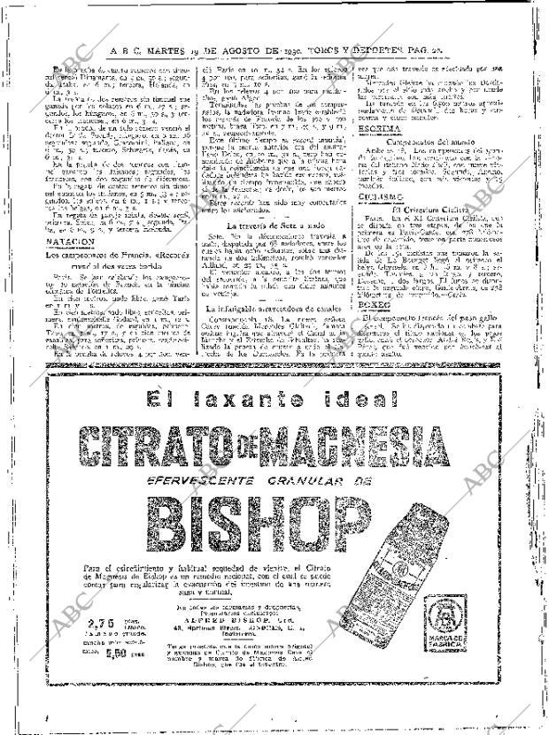 ABC MADRID 19-08-1930 página 20