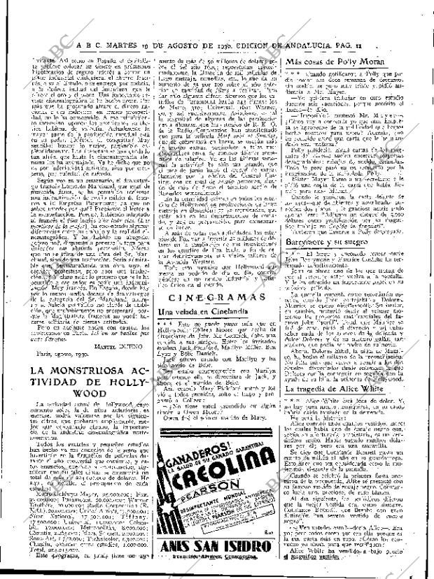 ABC SEVILLA 19-08-1930 página 11