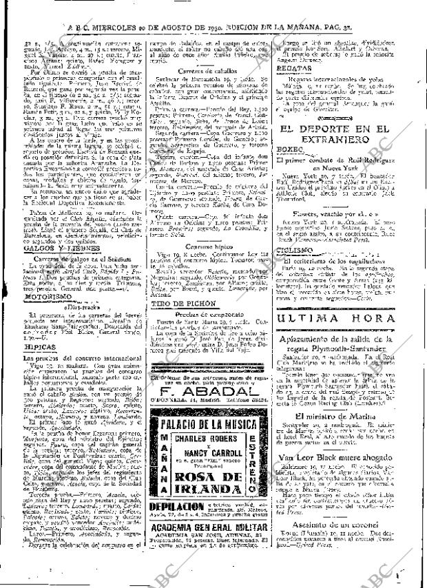 ABC MADRID 20-08-1930 página 31