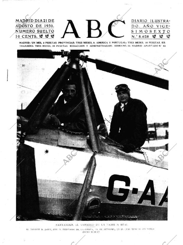 ABC MADRID 21-08-1930 página 1