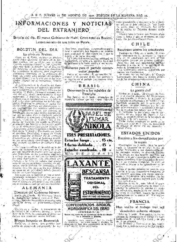 ABC MADRID 21-08-1930 página 25
