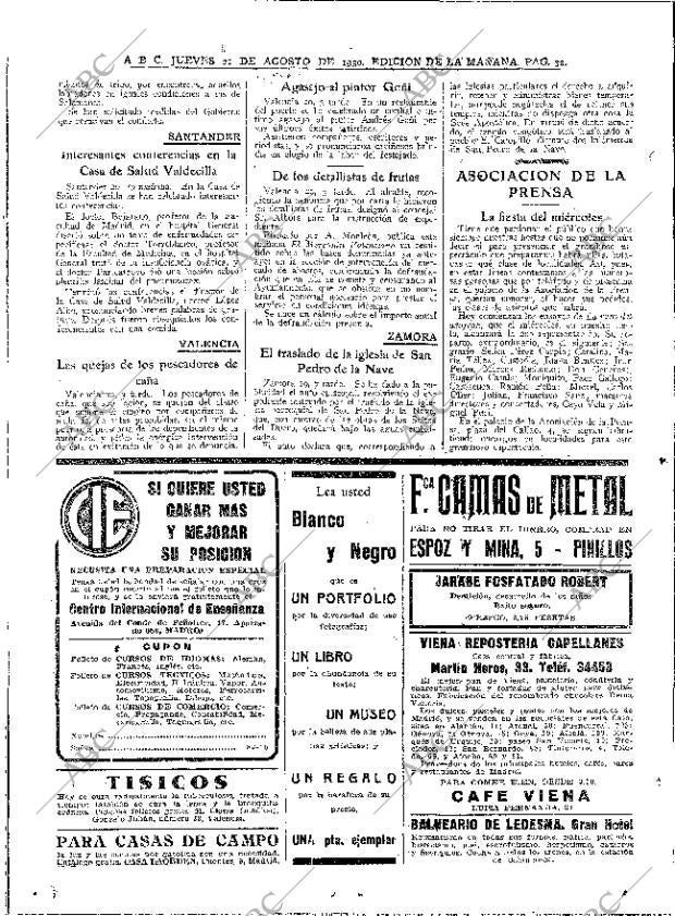 ABC MADRID 21-08-1930 página 32