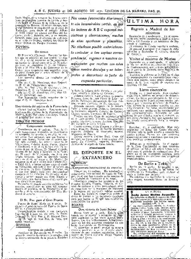 ABC MADRID 21-08-1930 página 36