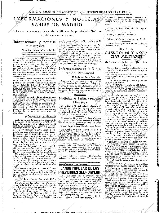 ABC MADRID 22-08-1930 página 22