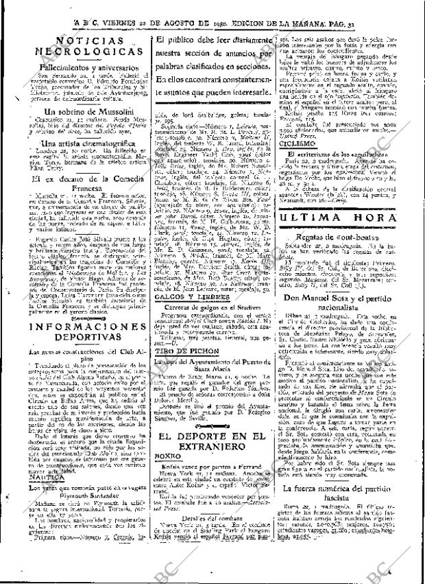 ABC MADRID 22-08-1930 página 31