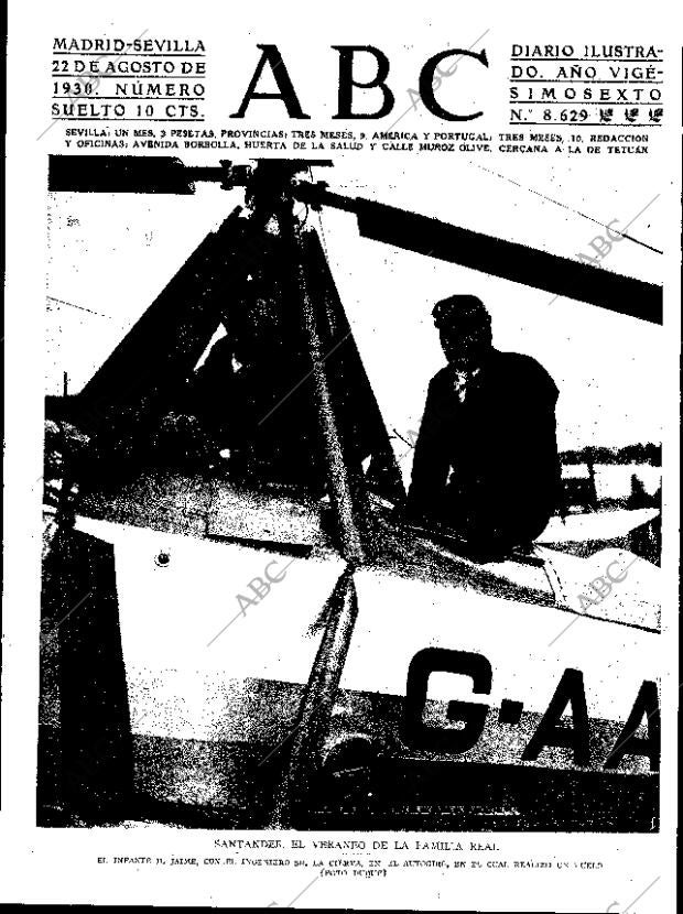 ABC SEVILLA 22-08-1930 página 1
