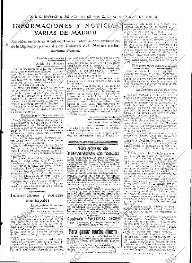 ABC MADRID 26-08-1930 página 23