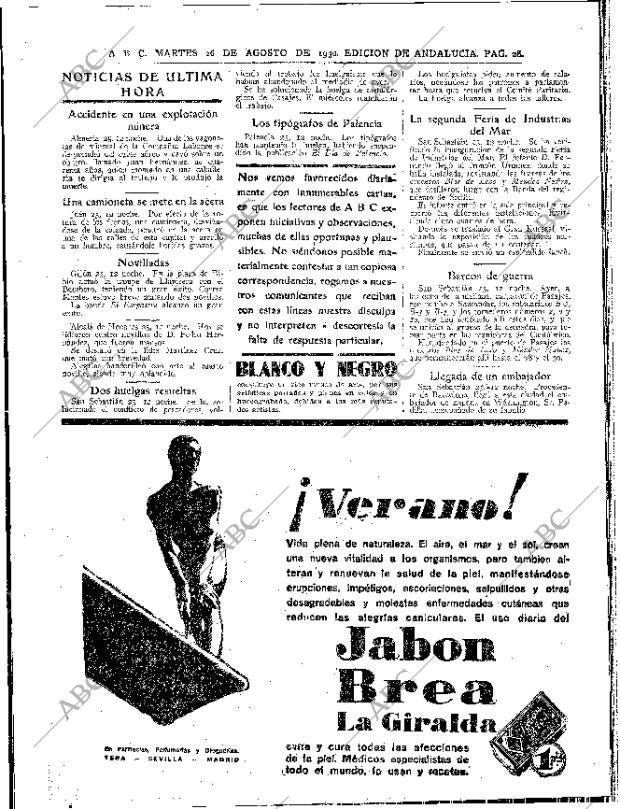 ABC SEVILLA 26-08-1930 página 28