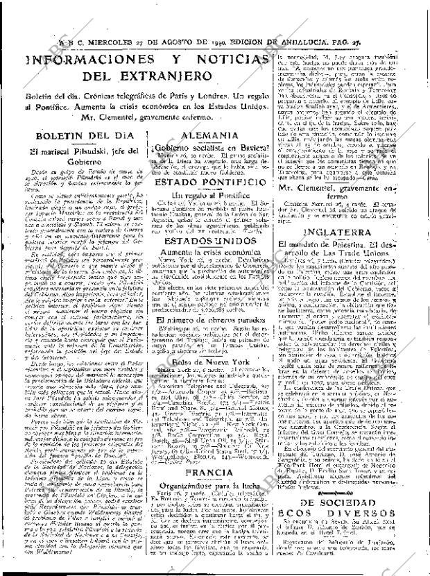 ABC SEVILLA 27-08-1930 página 27