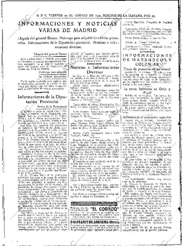 ABC MADRID 29-08-1930 página 22
