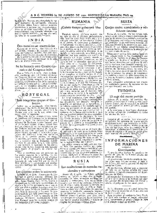 ABC MADRID 29-08-1930 página 24