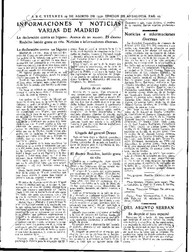 ABC SEVILLA 29-08-1930 página 25
