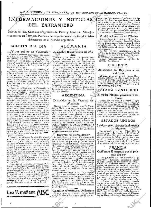 ABC MADRID 05-09-1930 página 23