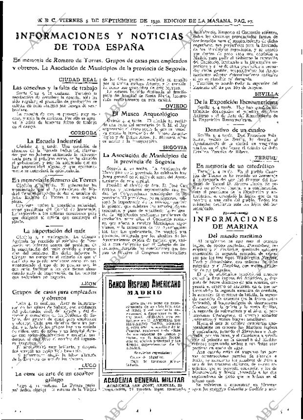 ABC MADRID 05-09-1930 página 27