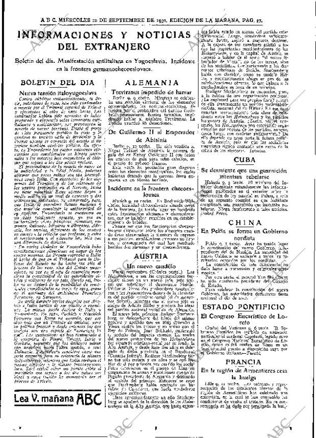 ABC MADRID 10-09-1930 página 27