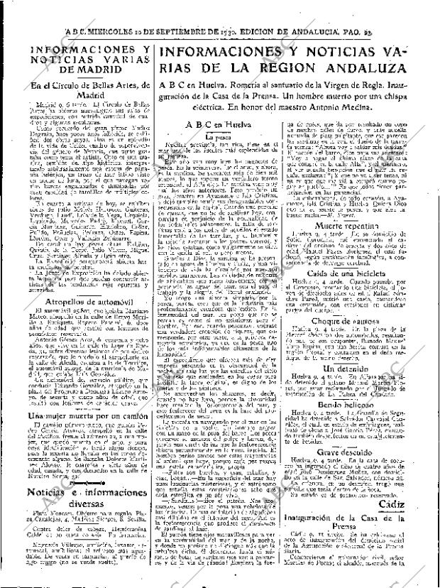 ABC SEVILLA 10-09-1930 página 23