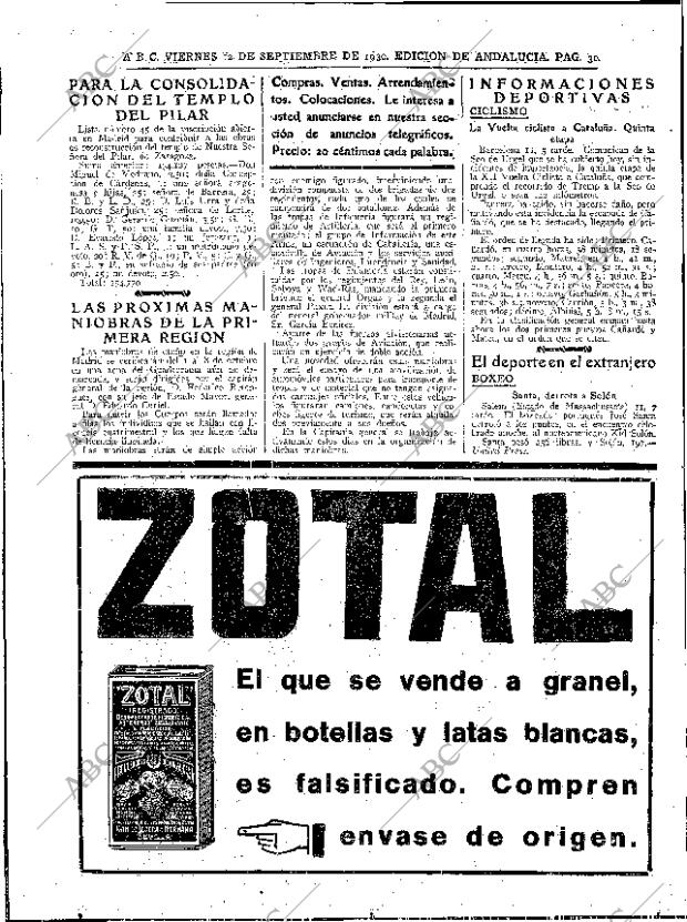 ABC SEVILLA 12-09-1930 página 30