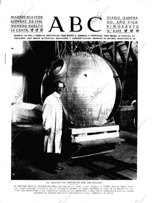 ABC MADRID 19-09-1930 página 1