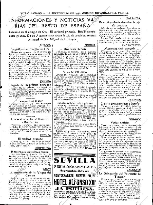 ABC SEVILLA 20-09-1930 página 25