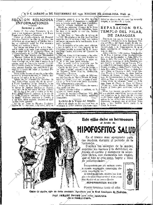 ABC SEVILLA 20-09-1930 página 32