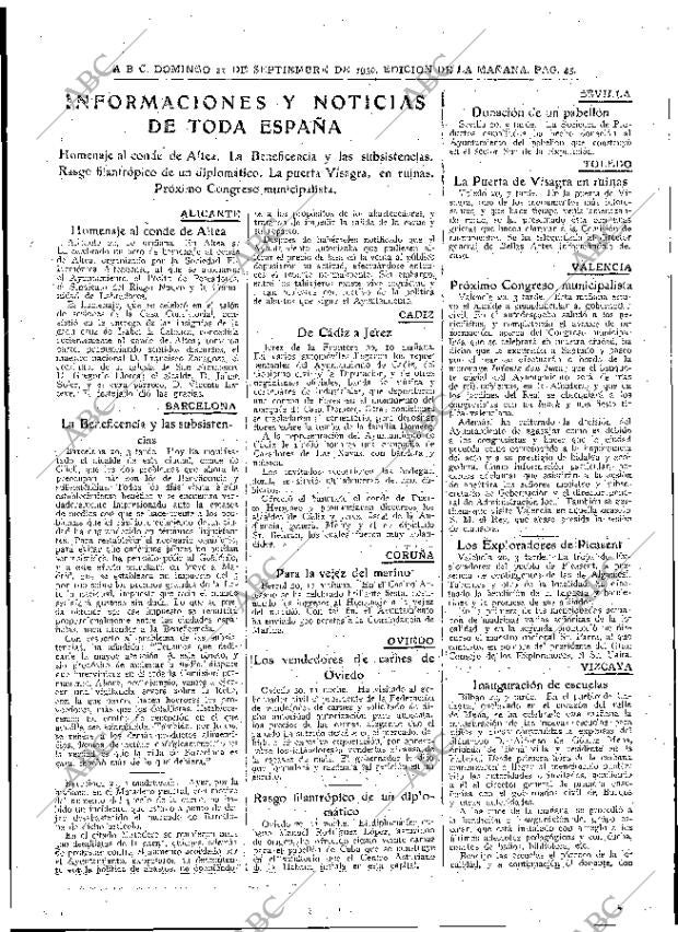 ABC MADRID 21-09-1930 página 45