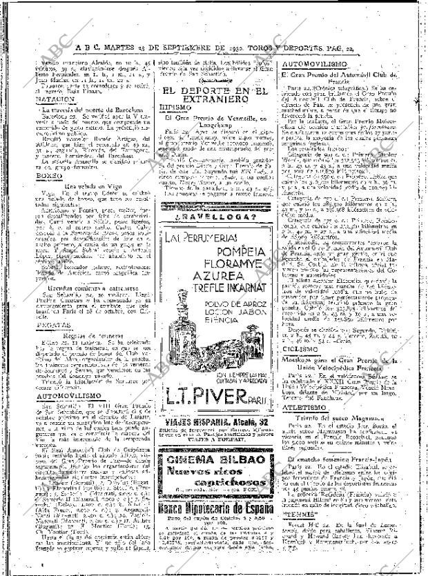 ABC MADRID 23-09-1930 página 22